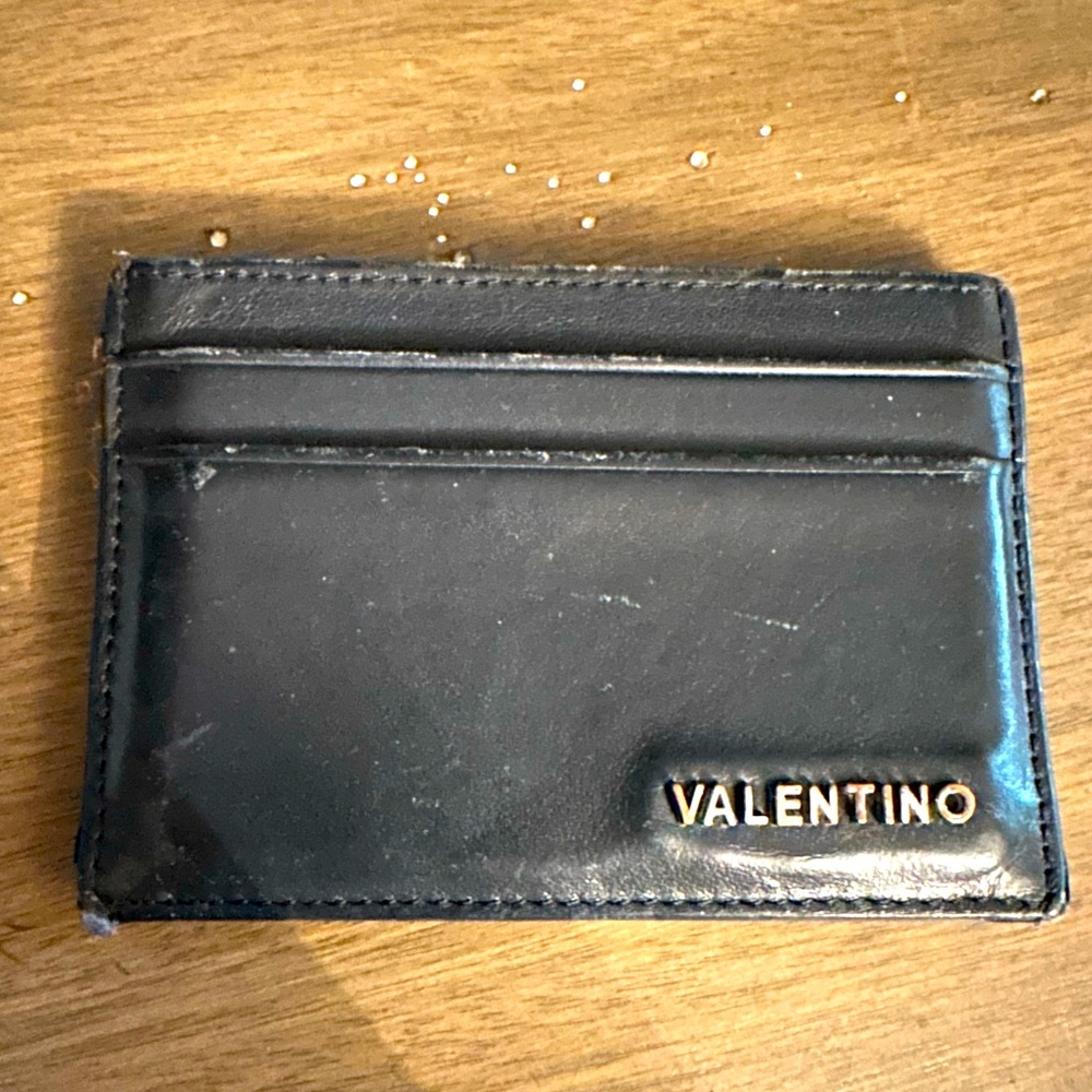 Navy blue Valentino men’s card holder